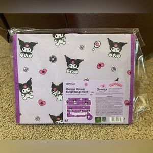 Miniso x Sanrio Folding STORAGE CUBE With DRAWER Kuromi Purple New/Sealed